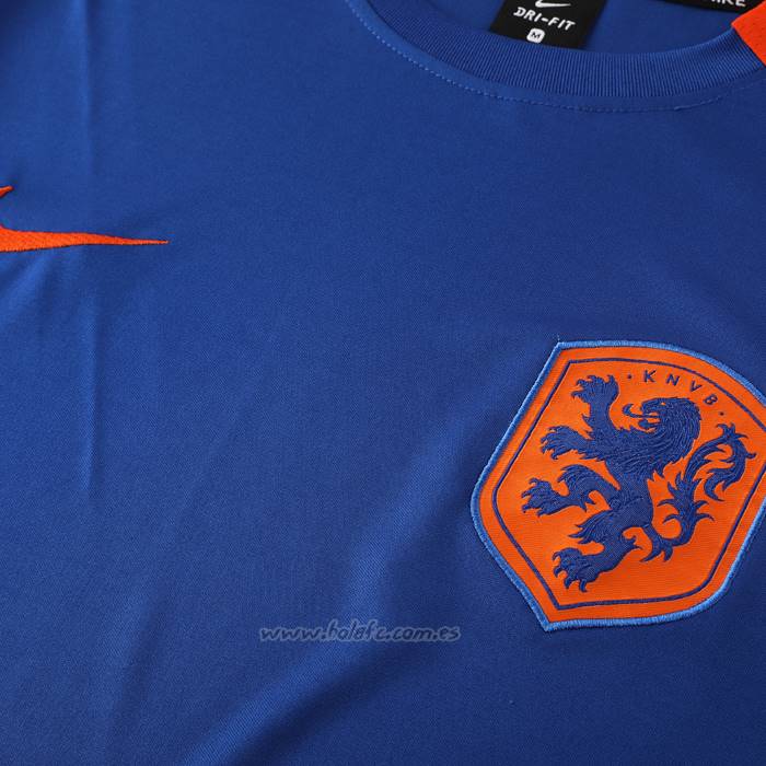 Chandal del Paises Bajos Manga Corta 2024-2025 Azul - Pantalon Corto